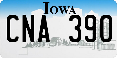 IA license plate CNA390