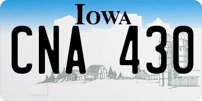 IA license plate CNA430