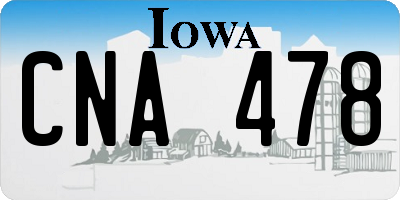 IA license plate CNA478