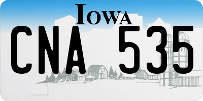 IA license plate CNA535