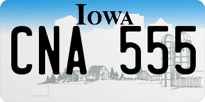 IA license plate CNA555