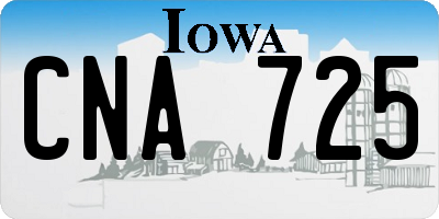 IA license plate CNA725