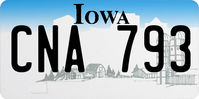 IA license plate CNA793
