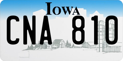 IA license plate CNA810