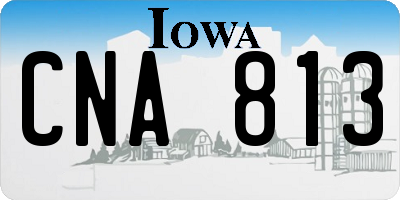IA license plate CNA813