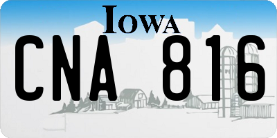 IA license plate CNA816