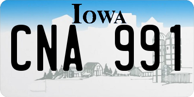 IA license plate CNA991