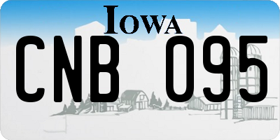 IA license plate CNB095