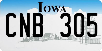 IA license plate CNB305