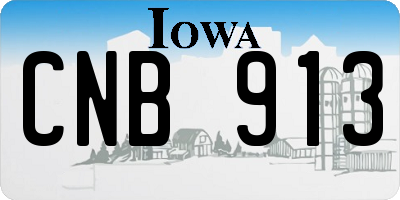 IA license plate CNB913