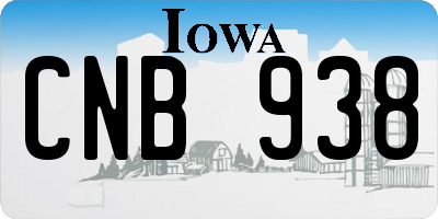 IA license plate CNB938