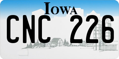 IA license plate CNC226