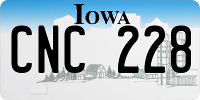 IA license plate CNC228