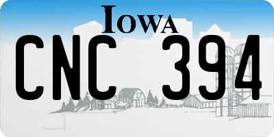 IA license plate CNC394