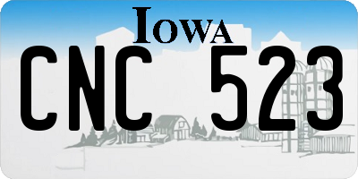IA license plate CNC523