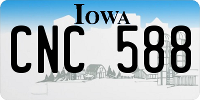 IA license plate CNC588