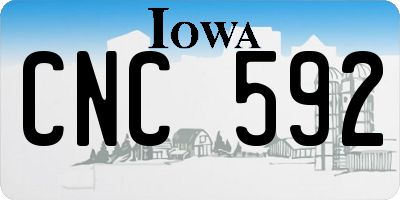 IA license plate CNC592