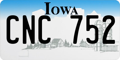 IA license plate CNC752