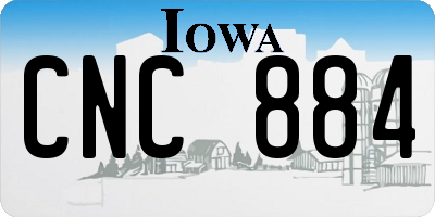 IA license plate CNC884