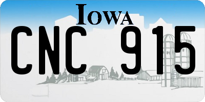 IA license plate CNC915