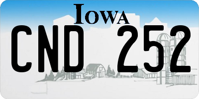 IA license plate CND252