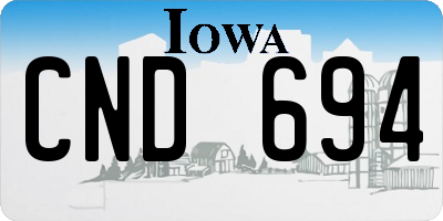 IA license plate CND694