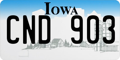 IA license plate CND903