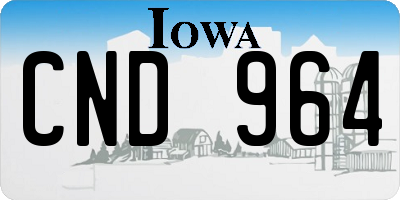IA license plate CND964