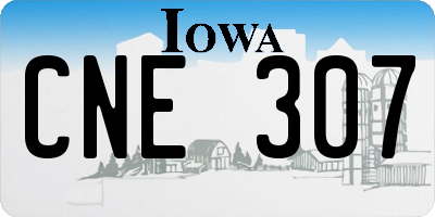 IA license plate CNE307