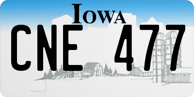 IA license plate CNE477
