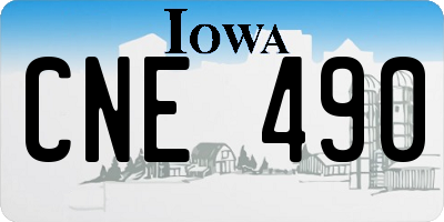 IA license plate CNE490