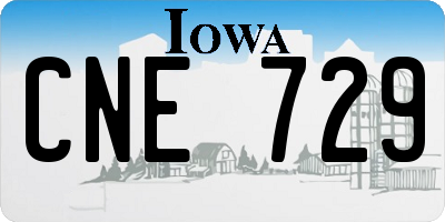 IA license plate CNE729
