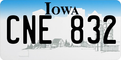 IA license plate CNE832