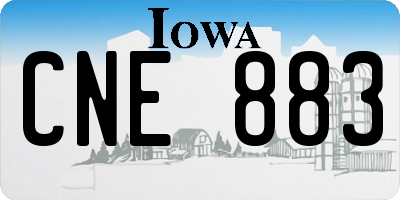 IA license plate CNE883