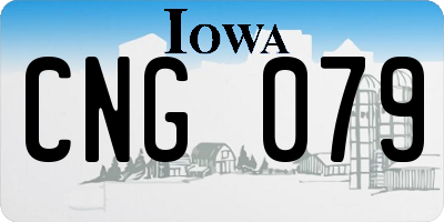 IA license plate CNG079