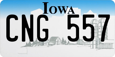 IA license plate CNG557