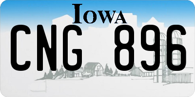 IA license plate CNG896