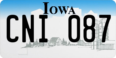 IA license plate CNI087