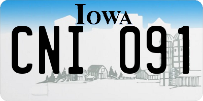 IA license plate CNI091