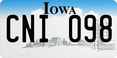 IA license plate CNI098