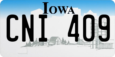 IA license plate CNI409