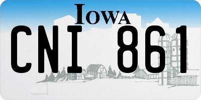 IA license plate CNI861