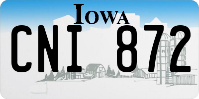 IA license plate CNI872
