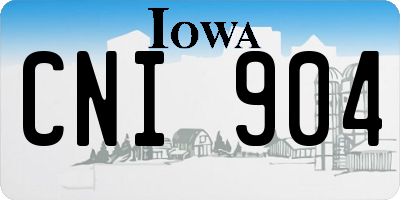 IA license plate CNI904