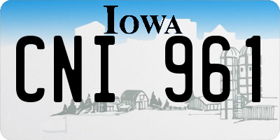 IA license plate CNI961