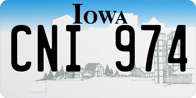 IA license plate CNI974