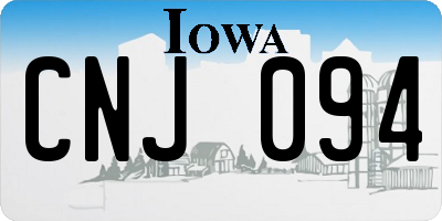 IA license plate CNJ094