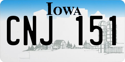 IA license plate CNJ151