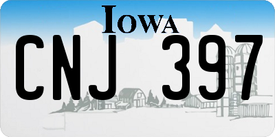 IA license plate CNJ397