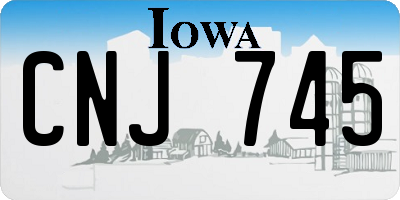 IA license plate CNJ745